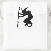 HUNCHBACK HALLOWEEN WITCH QUADRATISCHER AUFKLEBER (Tasche)