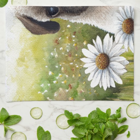 Hund 114 Welpen-Mops Geschirrtuch (Gefaltet)