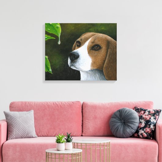 Hund 116 Beagle Starke Leinwand (Insitu (Wohnzimmer))
