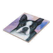 Hund 128 color Boston Terrier Fliese (Seite)