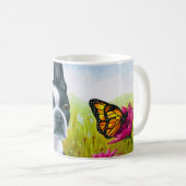 Hund 134 Boston Terrier Butterfly Kaffeetasse (VorderseiteRechts)