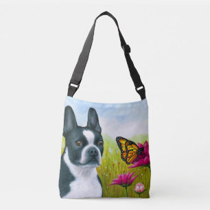 Hund 134 Boston Terrier Cross Body Bag Tragetaschen Mit Langen Trägern