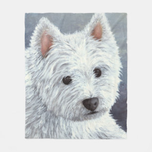 Hund 137 Westie Fleecedecke