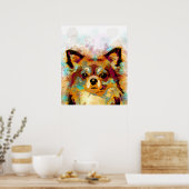 Hund 141 Chihuahua Poster (Küche)