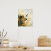 Hund 143 Corgi Poster (Küche)