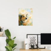 Hund 143 Corgi Poster (Heimbüro)