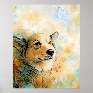 Hund 143 Corgi Poster