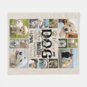 Hund 14 Foto Collage LIEBE Mein Hund Name Fleecedecke (Vorderseite (Horizontal))