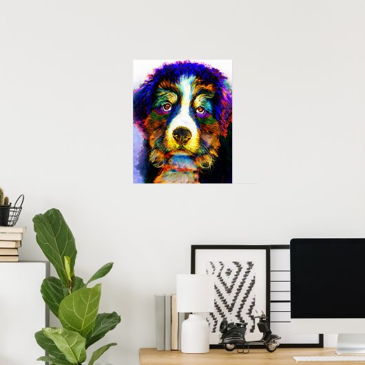 Hund 157 Berner Berg Poster (Heimbüro)