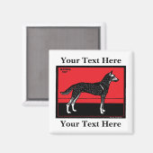 Hund (1917) Julie de Graag Magnet (Vorderseite/Rückseite)