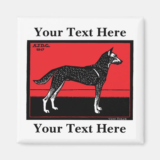 Hund (1917) Julie de Graag Magnet (Vorne)