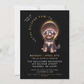 Hund 2024 Gesamtsolares Party anzeigen Einladung (Vorderseite)