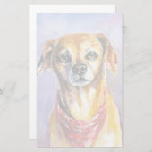 Hund 2 briefpapier (Vorne/Hinten)