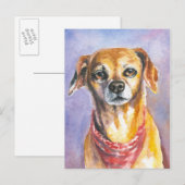 Hund 2 postkarte (Vorne/Hinten)