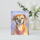 Hund 2 postkarte (Stehend Vorderseite)