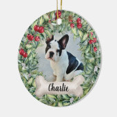 Hund 2 Seite 2 Foto Roter Berry Name Jahr Keramik Ornament (Links)