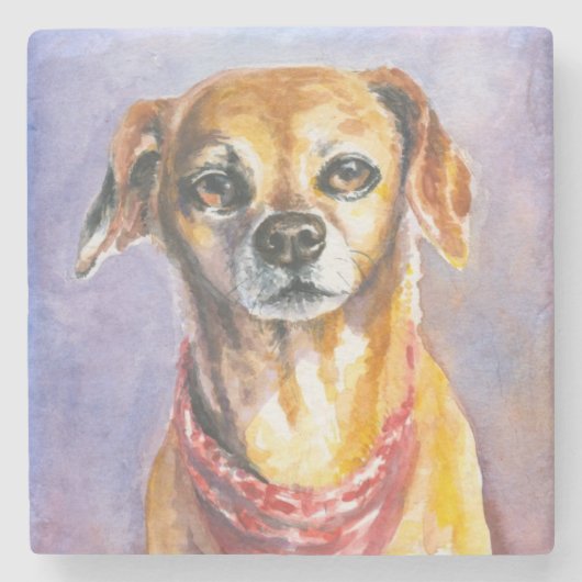 Hund 2 steinuntersetzer (Vorderseite)