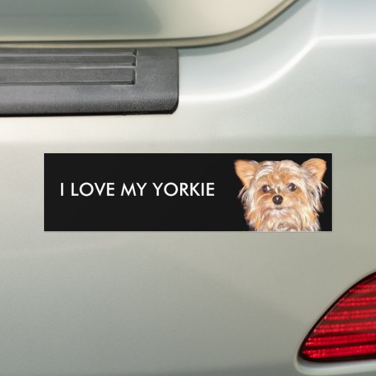 Hund 4, i-LIEBE MEIN YORKIE, Autoaufkleber (Auf Auto)