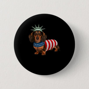 Hund 4. Juli American Flag Geschenke für Männer Fr Button