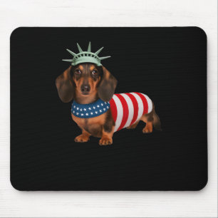 Hund 4. Juli American Flag Geschenke für Männer Fr Mousepad