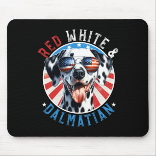 Hund 4. Juli Rot Weiß und Dal Liebhaber Mousepad