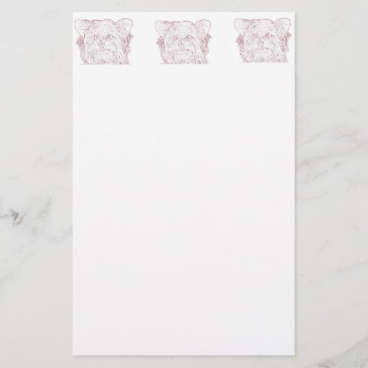 Hund 4 Sketch, Geschirr Briefpapier (Vorderseite)