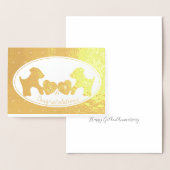 Hund 50. goldenes Hochzeitstag Folienkarte (Anzeige)