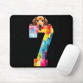 Hund 7 Jahre Dachshund Geburtstag Mousepad (Mit Mouse)