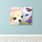 Hund 92 Starke Leinwand (Insitu (Holzboden))