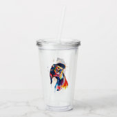 Hund Acryltrinkbecher (Rückseite)