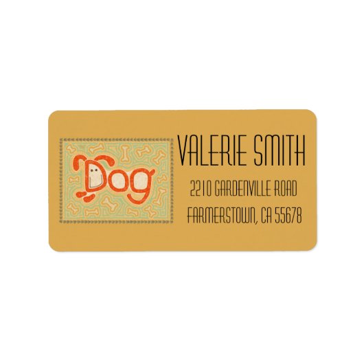 Hund Adressaufkleber (Vorne)