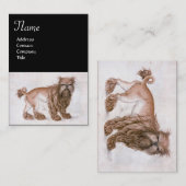 HUND/Affenpinscher/Schwarz-weiß Visitenkarte (Vorne/Hinten)