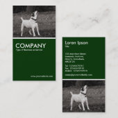 Hund Agog - Dunkelgrün Visitenkarte (Vorne/Hinten)