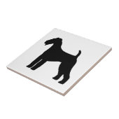 Hund Airedales Terrier Fliese (Seite)