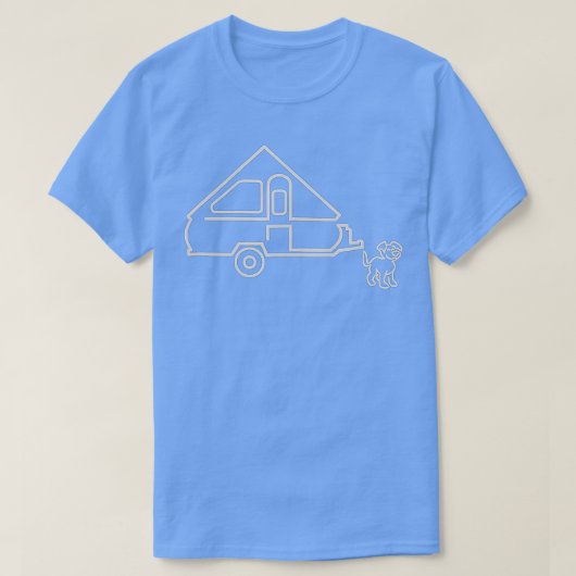 Hund Aliner A-Frame Rayiler Happy Camper Hund  T-Shirt (Design vorne)