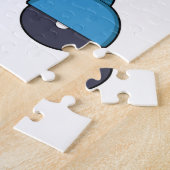 Hund als Biker mit Scooter.PNG Puzzle (Seite)