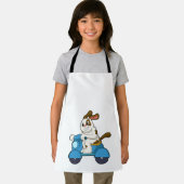 Hund als Biker mit Scooter.PNG Schürze (Insitu)