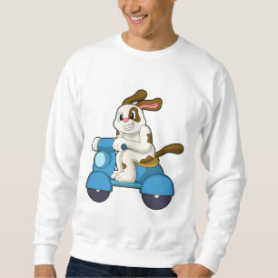 Hund als Biker mit Scooter.PNG Sweatshirt