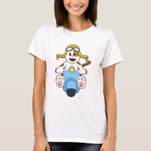 Hund als Biker mit Scooter.PNG T-Shirt
