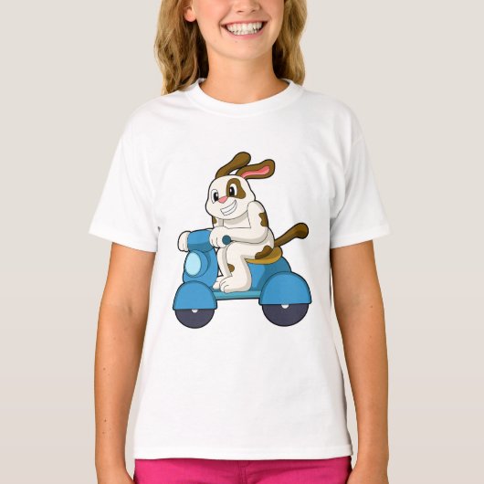 Hund als Biker mit Scooter.PNG T-Shirt (Vorderseite)