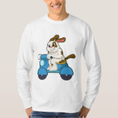 Hund als Biker mit Scooter.PNG T-Shirt (Vorderseite)