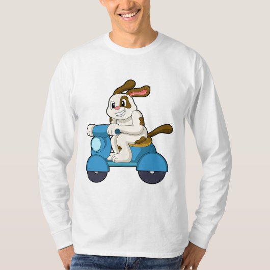 Hund als Biker mit Scooter.PNG T-Shirt (Vorderseite)