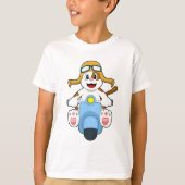 Hund als Biker mit Scooter.PNG T-Shirt (Vorderseite)