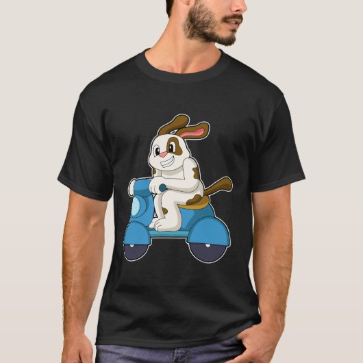 Hund als Biker mit Scooter.PNG T-Shirt (Vorderseite)