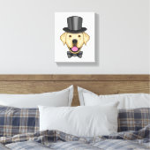 Hund als Bräutigam mit Fliege Leinwanddruck (Insitu (Schlafzimmer))