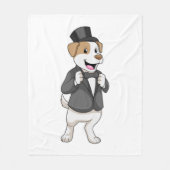Hund als Bräutigam mit Ribbon Fleecedecke (Vorderseite)