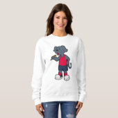 Hund als Dart-Spieler mit Darts Sweatshirt (Vorne ganz)