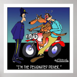 Hund als designierter Fahrer Poster
