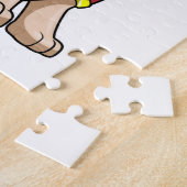 Hund als Feuerwehrmann mit Feuerhelm Puzzle (Seite)