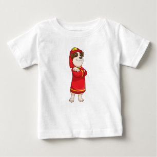 Hund als Feuerwehrmann mit Helmet Baby T-shirt
